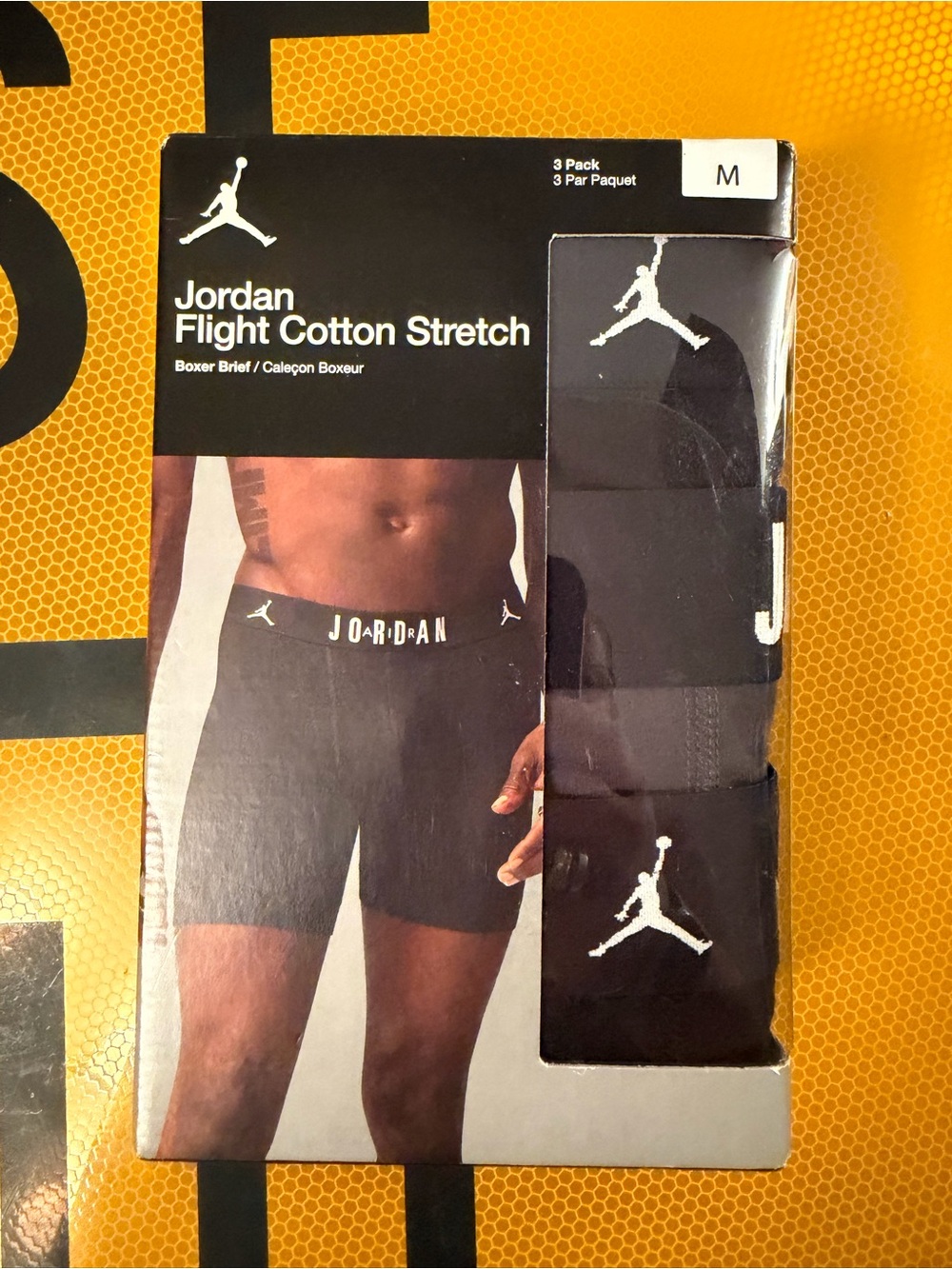 Jordan Flight Cotton Stretch Boxer Briefs - Black (3 Pack) Size M🏀